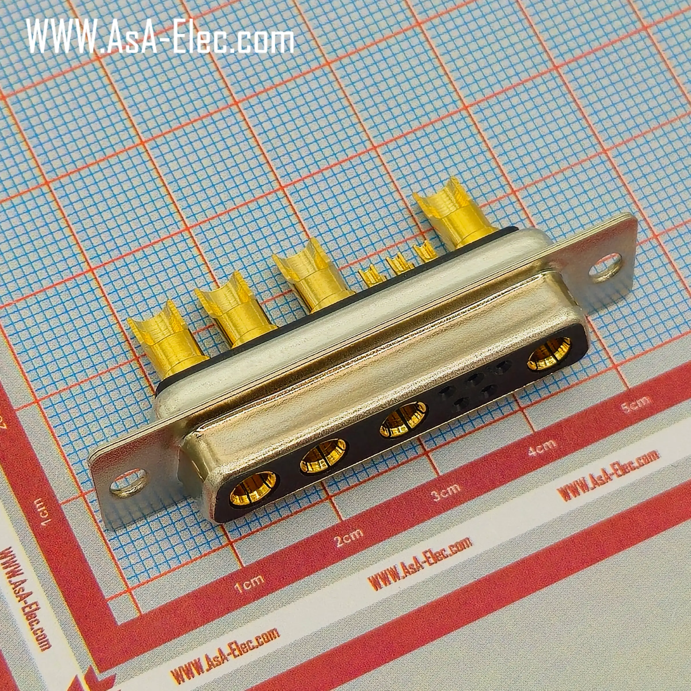 POWER D-SUB 9W4 SOLDER CUP-FEMALE